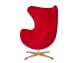 Armchair EGG CLASSIC GOLD fabric tetris, gold base