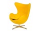 Armchair EGG CLASSIC GOLD fabric tetris, gold base