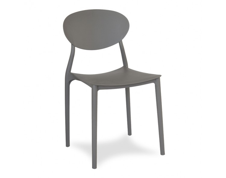 Polypropylene chair FLEX for the living room on the balcony gray