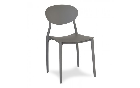 Polypropylene chair FLEX for the living room on the balcony gray