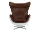 EGG AVIATOR PU armchair brown.