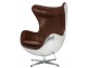 EGG AVIATOR PU armchair brown.