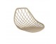 Modern Scandinavian openwork chair on wooden beech legs, stylish white