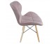 Chair on wooden beech legs upholstered with modern stylish velor for the living room office light blue