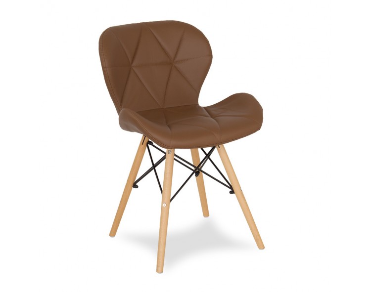 A designer chair upholstered in ecological leather with an exceptionally relaxing character.