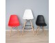 A bar stool with a footstool on wooden beech legs