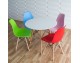 Stylish modern chair on wooden beech legs, 10 colors