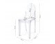 Modern, stylish Victoria Ghost transparent chair with backrest for the living room