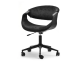 Elegant Rapid office chair, black wood, black