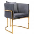 CHLOE VELVET armchair, dark grey