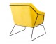 EMMA VELVET armchair, yellow velvet - black metal base