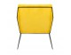 EMMA VELVET armchair, yellow velvet - black metal base