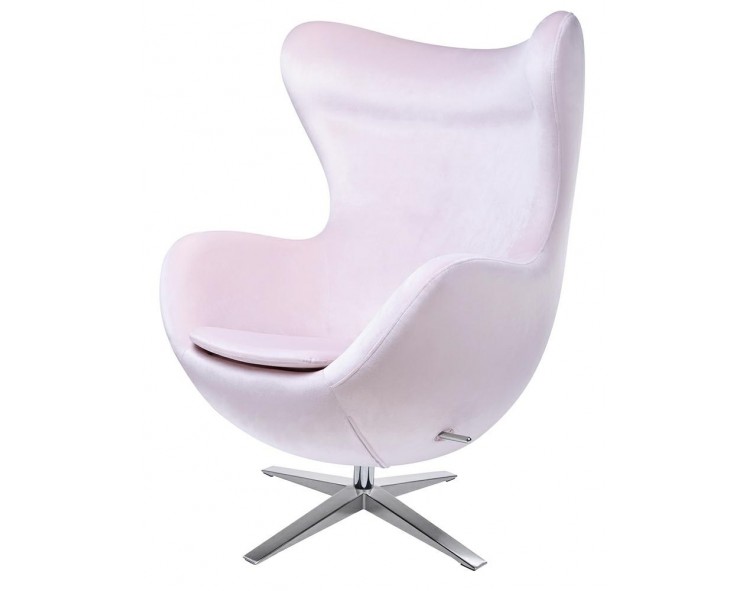 EGG WIDE VELVET armchair light pink 30 - velvet, steel base