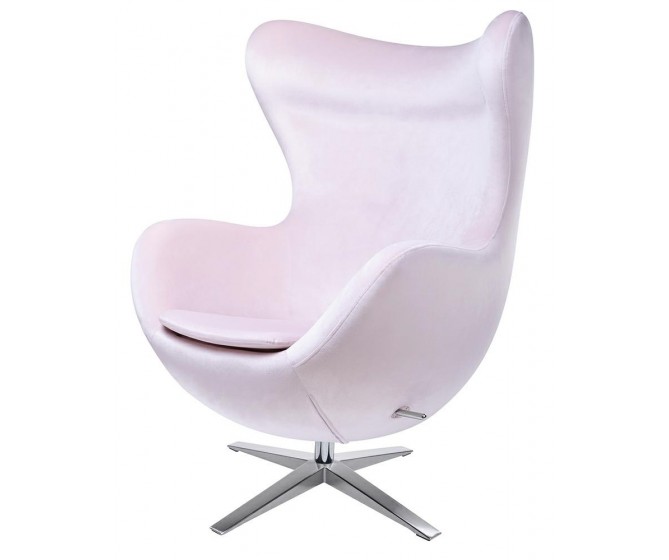 EGG WIDE VELVET armchair light pink 30 - velvet, steel base