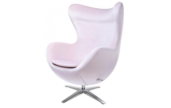 EGG WIDE VELVET armchair light pink 30 - velvet, steel base