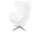 EGG WIDE PU armchair, white