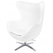 EGG WIDE PU armchair, white