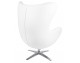 EGG WIDE PU armchair, white