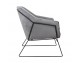 EMMA VELVET armchair, dark gray velvet - black base