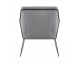 EMMA VELVET armchair, dark gray velvet - black base