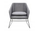 EMMA VELVET armchair, dark gray velvet - black base