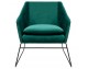 EMMA VELVET armchair, dark green velvet - black base