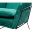 EMMA VELVET armchair, dark green velvet - black base