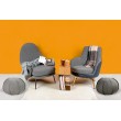 Chair LOBBY TEDDY gray - stainless steel, opal black