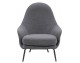 Chair LOBBY TEDDY gray - stainless steel, opal black