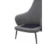 Chair LOBBY TEDDY gray - stainless steel, opal black