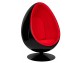 Armchair OVALIA BLACK, red