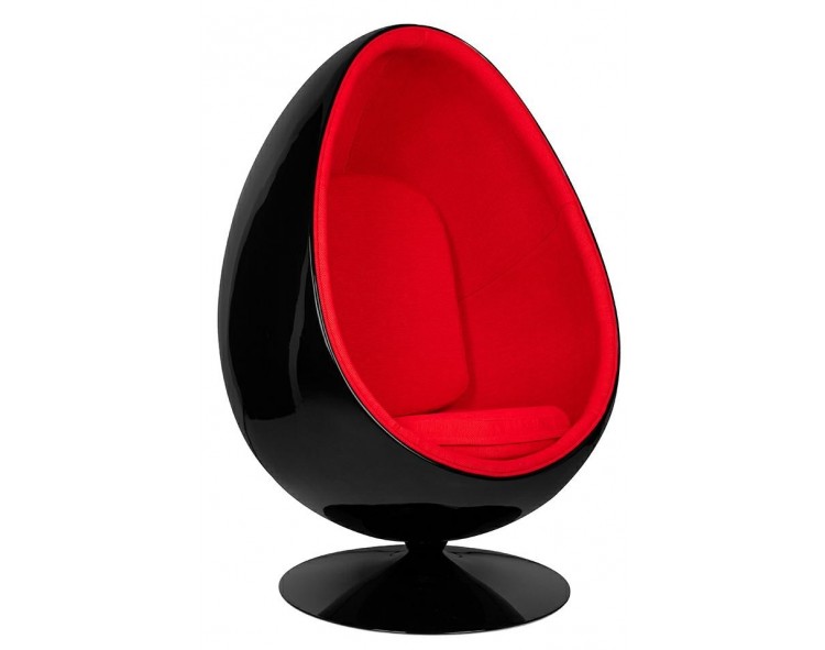 Armchair OVALIA BLACK, red