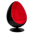 Armchair OVALIA BLACK, red