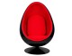 Armchair OVALIA BLACK, red