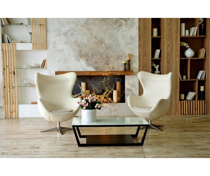 EGG WIDE PU armchair, beige