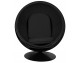 BALL BLACK armchair, black