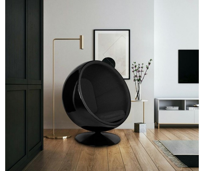 BALL BLACK armchair, black