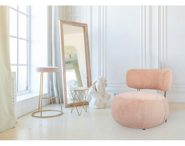 LOW TEDDY PINK armchair, pink