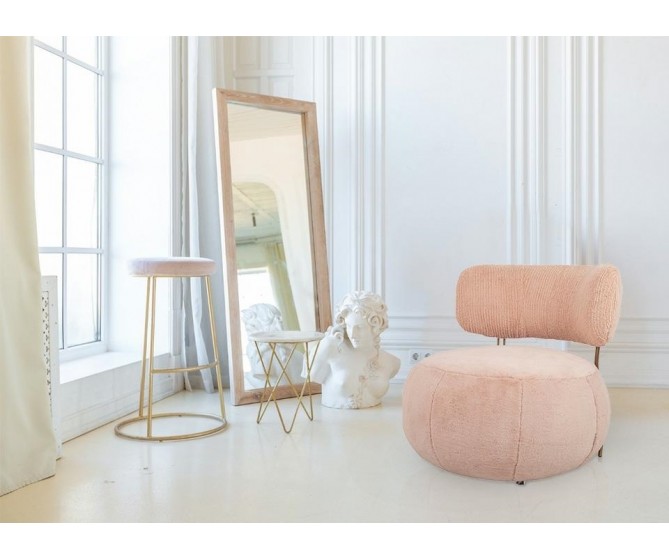 LOW TEDDY PINK armchair, pink