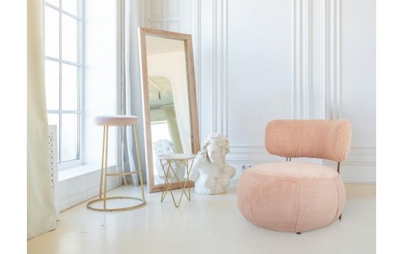 LOW TEDDY PINK armchair, pink