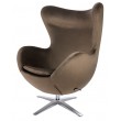 Armchair EGG WIDE VELVET, dark brown.81 - velvet, steel base