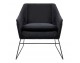 EMMA VELVET armchair, black velvet - black base