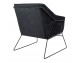 EMMA VELVET armchair, black velvet - black base