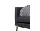 GUBI armchair, black PU / houndstooth