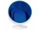 BALL armchair white and blue - fiberglass