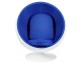 BALL armchair white and blue - fiberglass