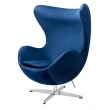 EGG CLASSIC VELVET armchair, dark blue - velvet, aluminum base