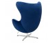 EGG CLASSIC VELVET armchair, dark blue - velvet, aluminum base