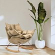 Rocking chair SWING VELVET khaki