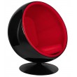 BALL BLACK armchair, red